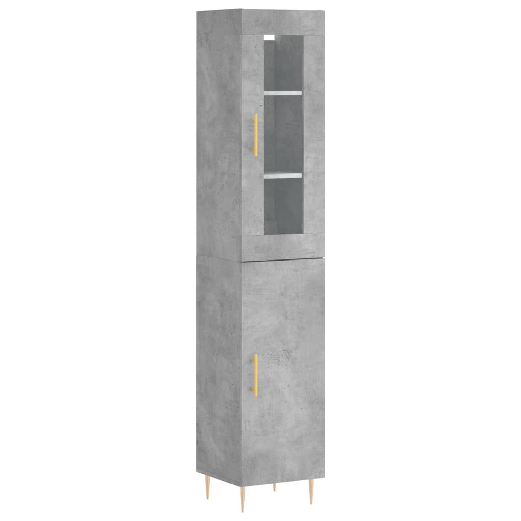 Skap Betonggrå 34,5x34x180 cm