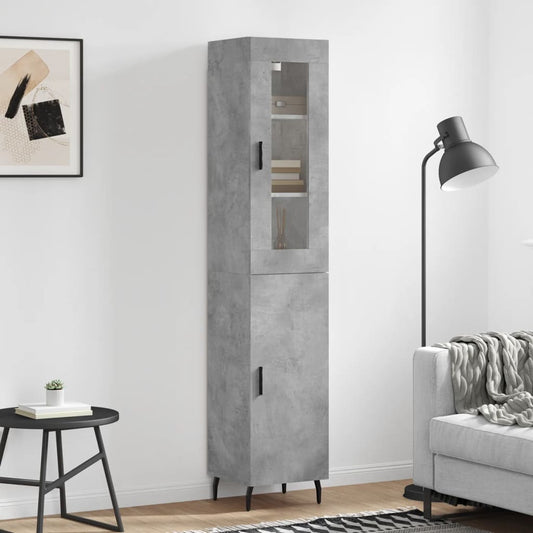 Skap Betonggrå 34,5x34x180 cm