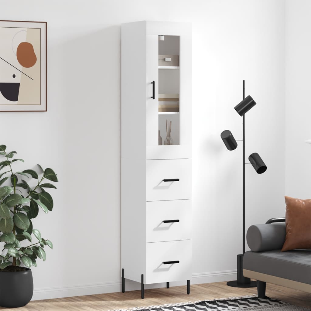 Skap Hvit 34,5x34x180 cm
