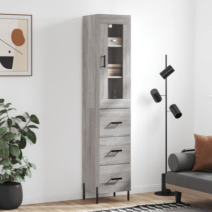 Skap Sonoma Grå 34,5x34x180 cm