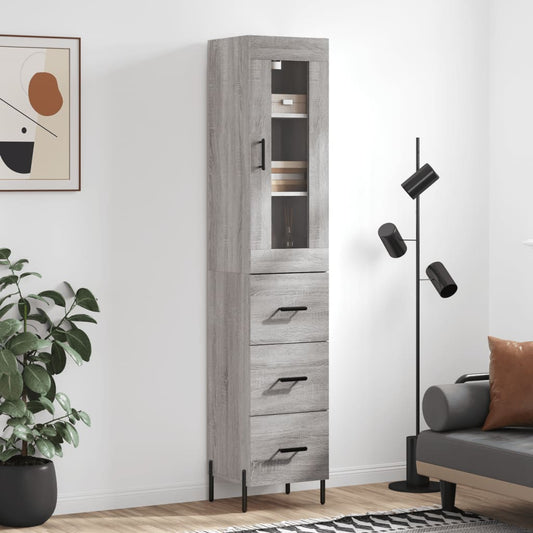 Skap Sonoma Grå 34,5x34x180 cm
