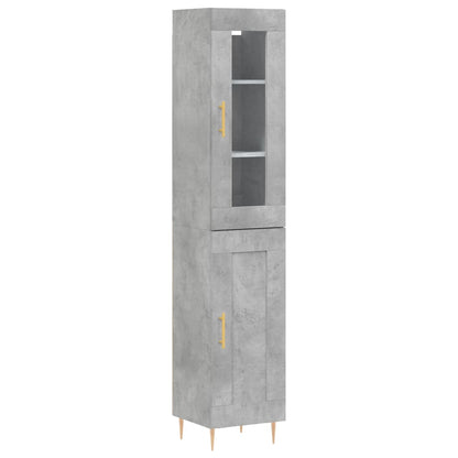 Skap Betonggrå 34,5x34x180 cm