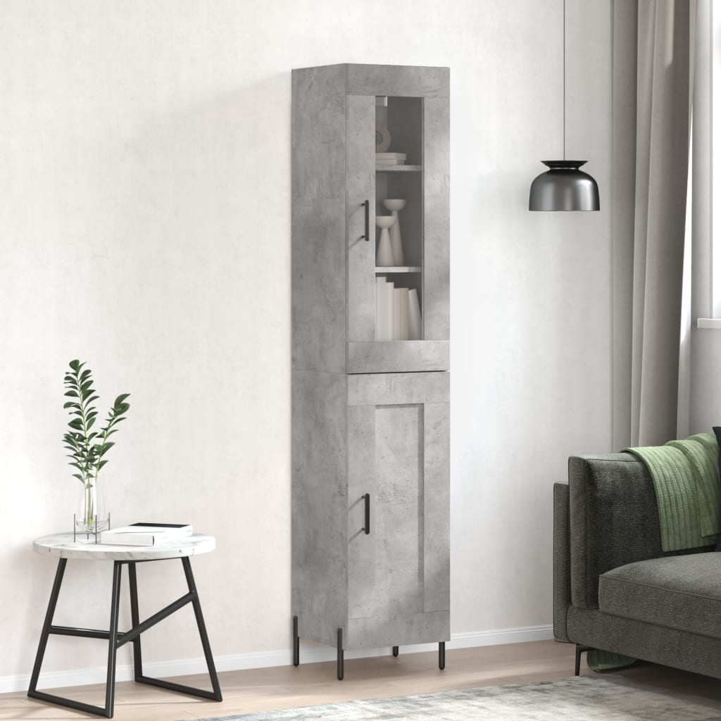 Skap Betonggrå 34,5x34x180 cm