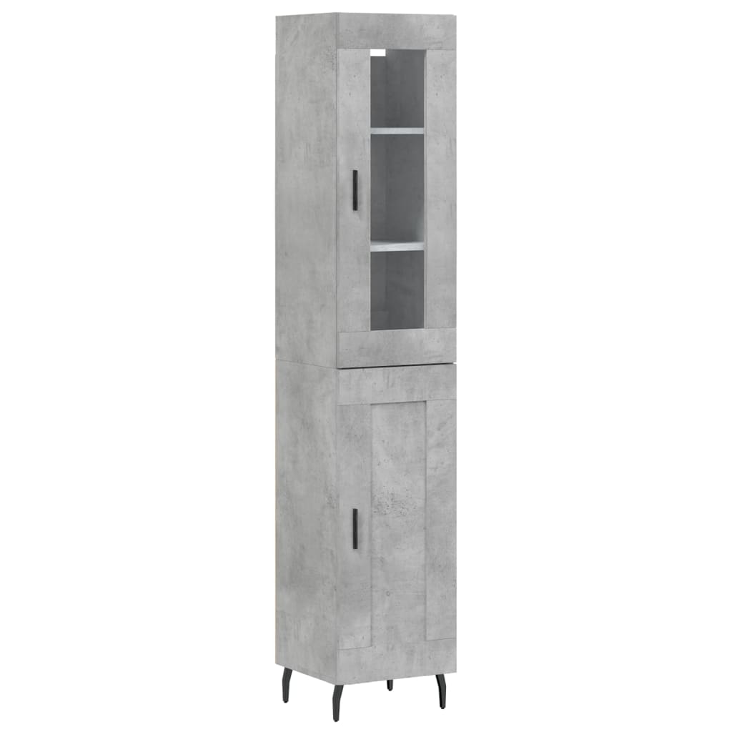 Skap Betonggrå 34,5x34x180 cm