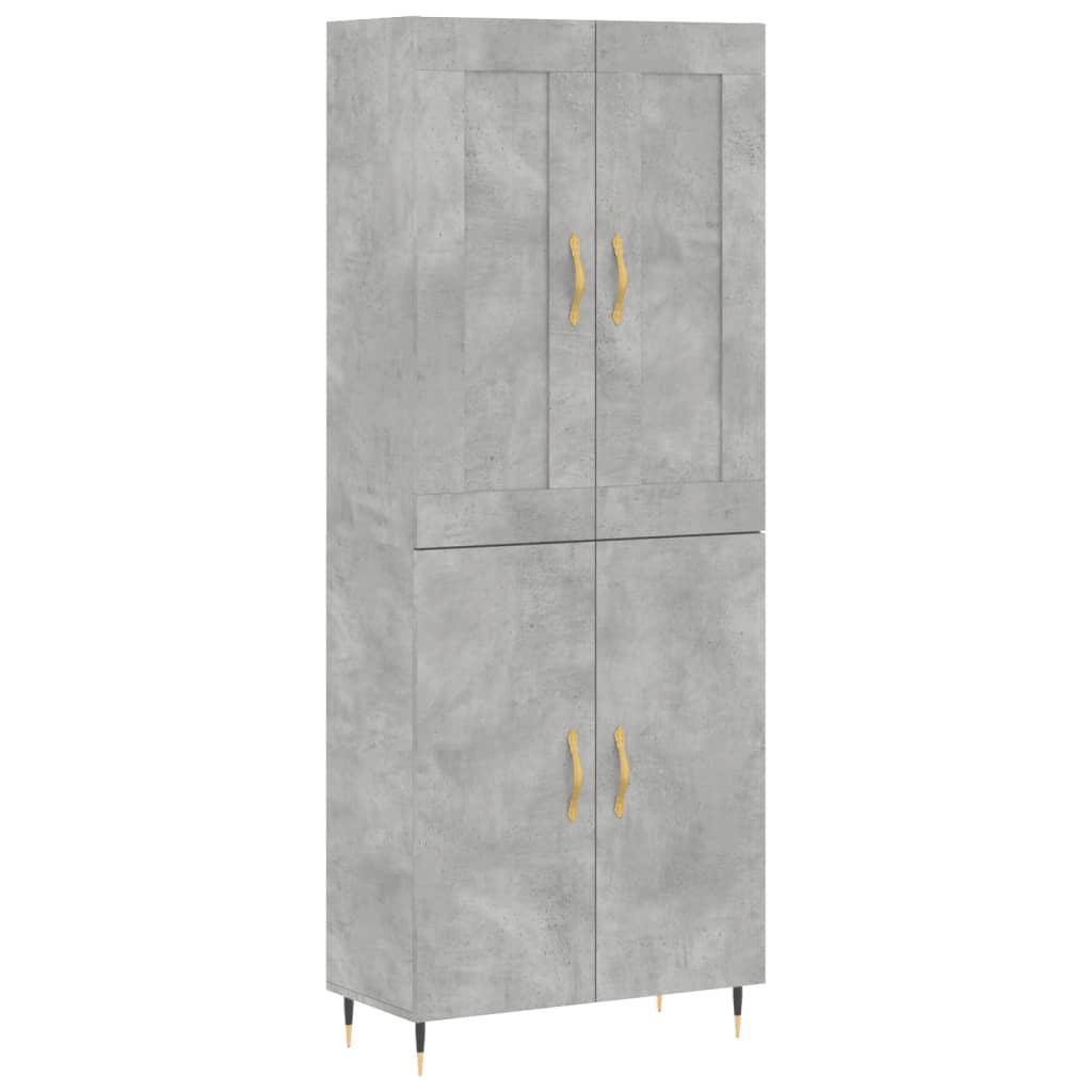Skap Betonggrå 69,5x34x180 cm