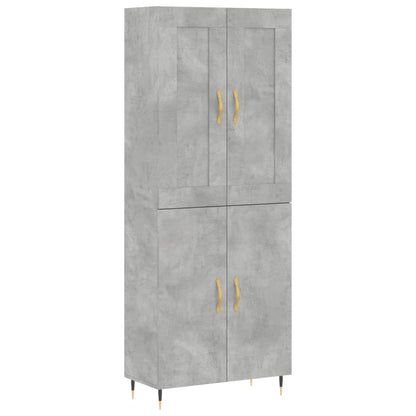 Skap Betonggrå 69,5x34x180 cm
