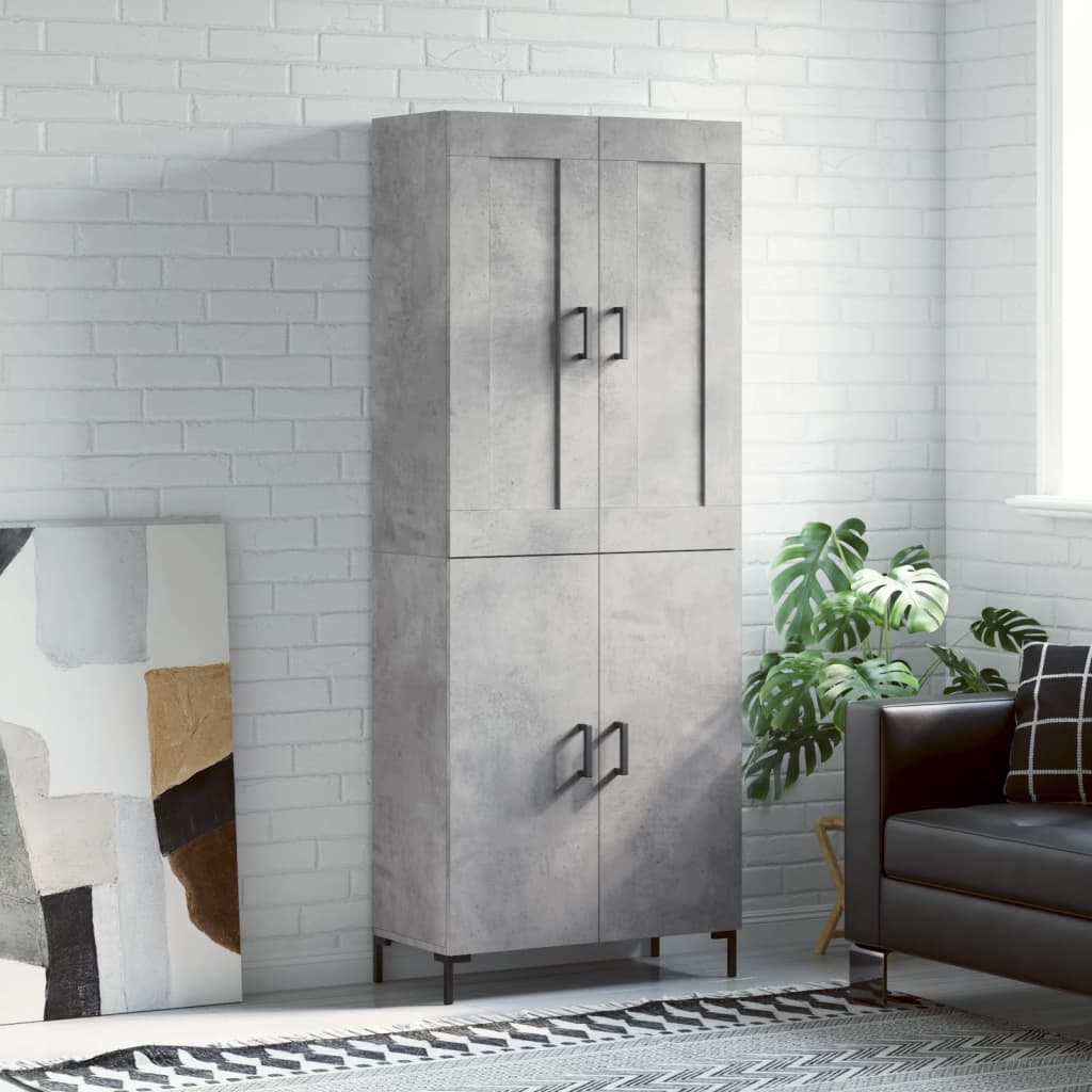 Skap Betonggrå 69,5x34x180 cm