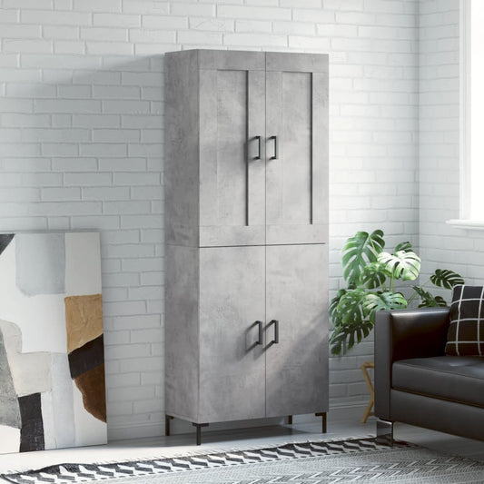 Skap Betonggrå 69,5x34x180 cm