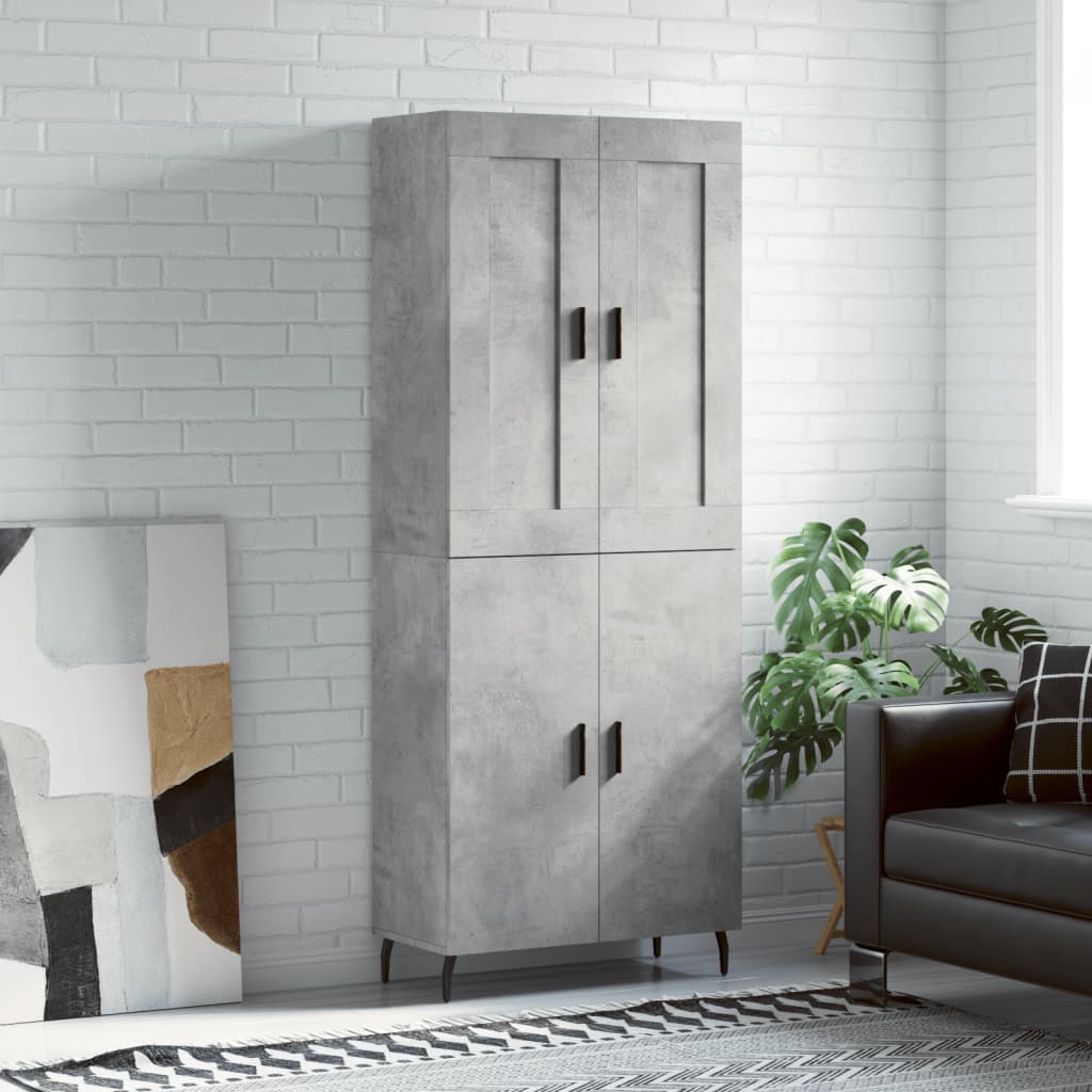 Skap Betonggrå 69,5x34x180 cm