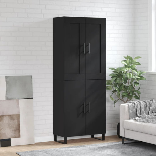 Skap Svart 69,5x34x180 cm