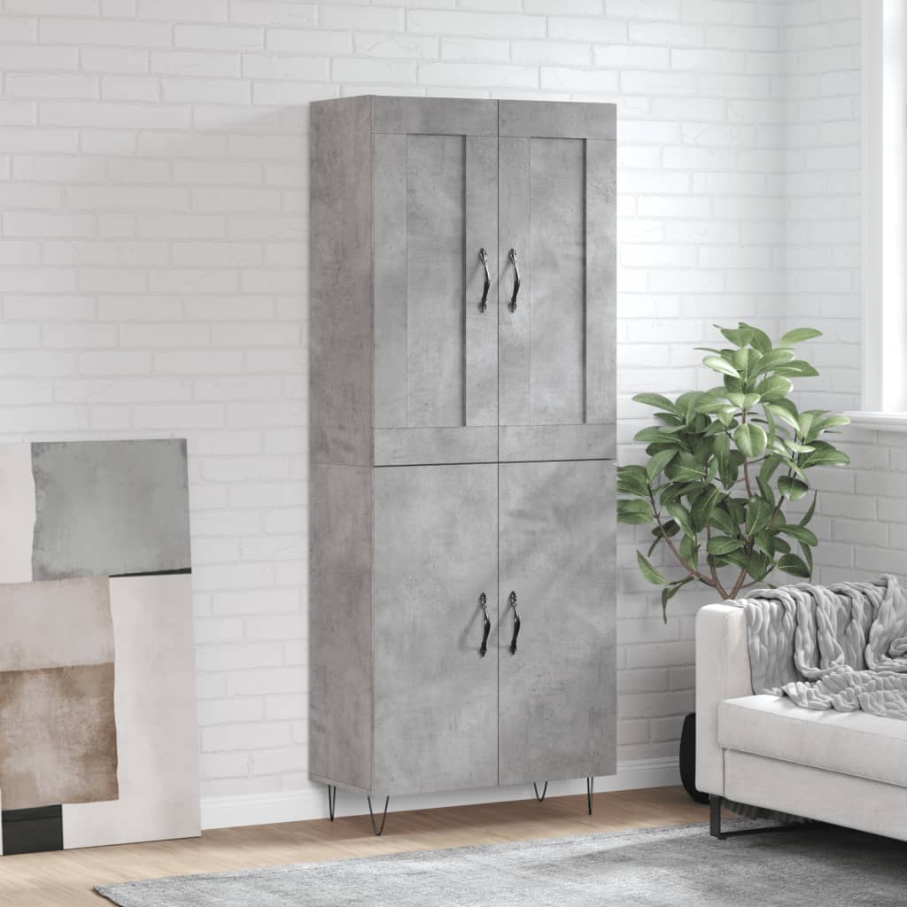 Skap Betonggrå 69,5x34x180 cm