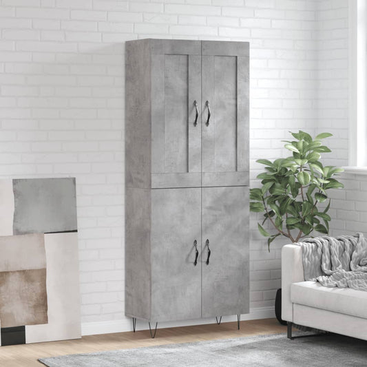Skap Betonggrå 69,5x34x180 cm