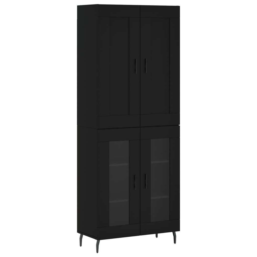 Skap Svart 69,5x34x180 cm