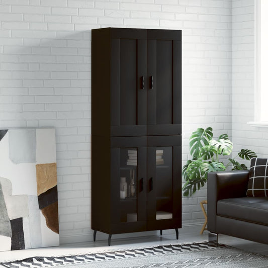 Skap Svart 69,5x34x180 cm
