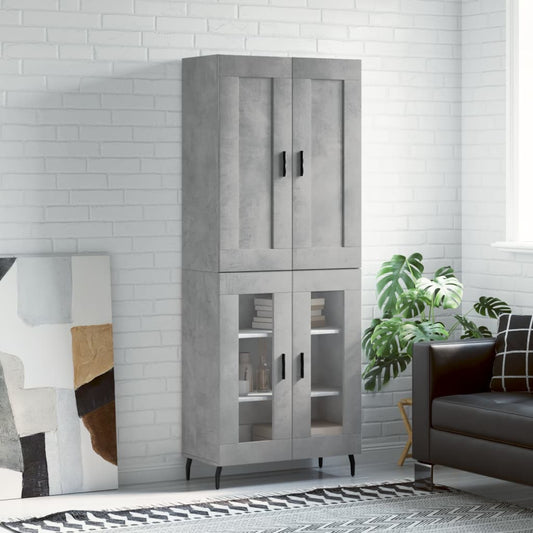 Skap Betonggrå 69,5x34x180 cm