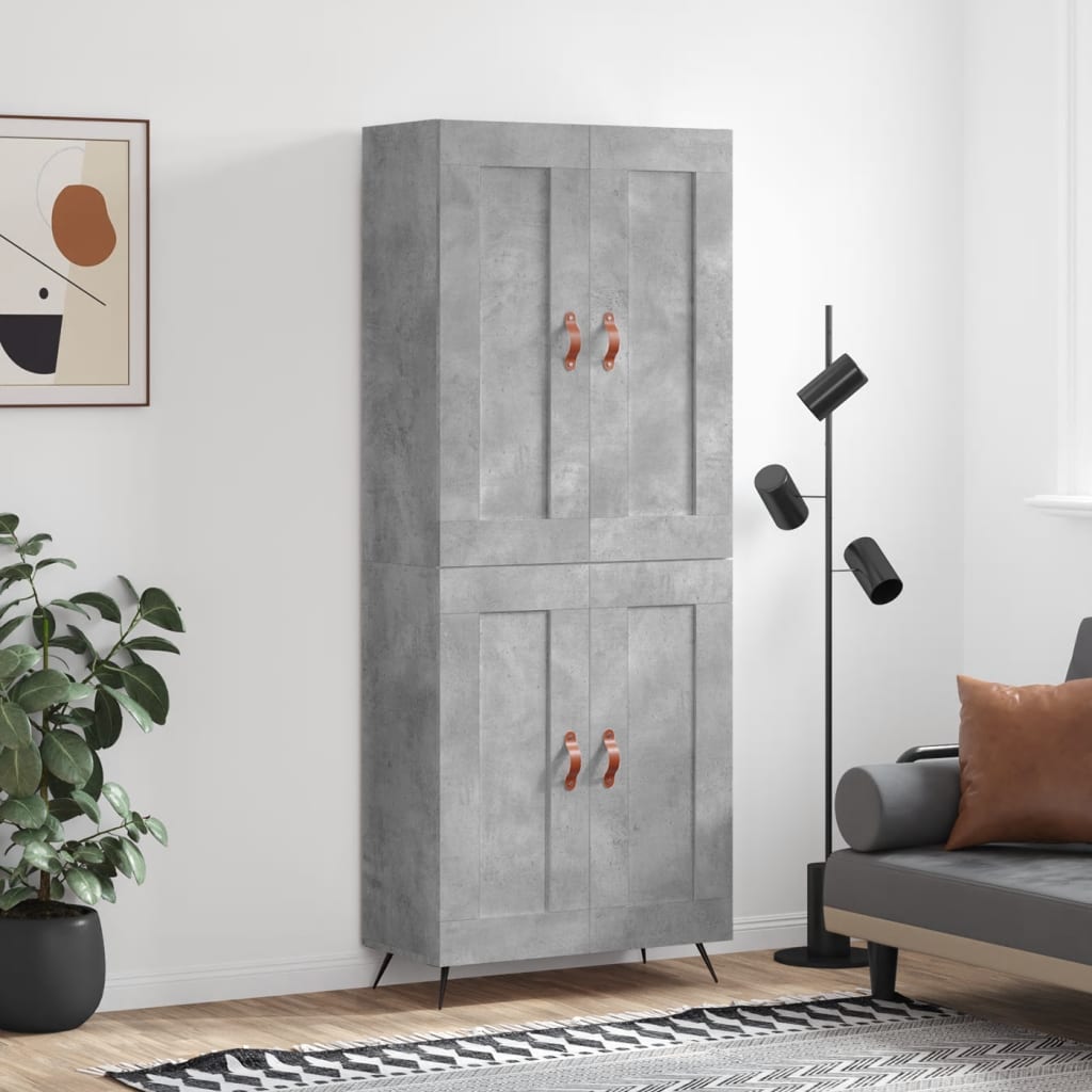Skap Betonggrå 69,5x34x180 cm