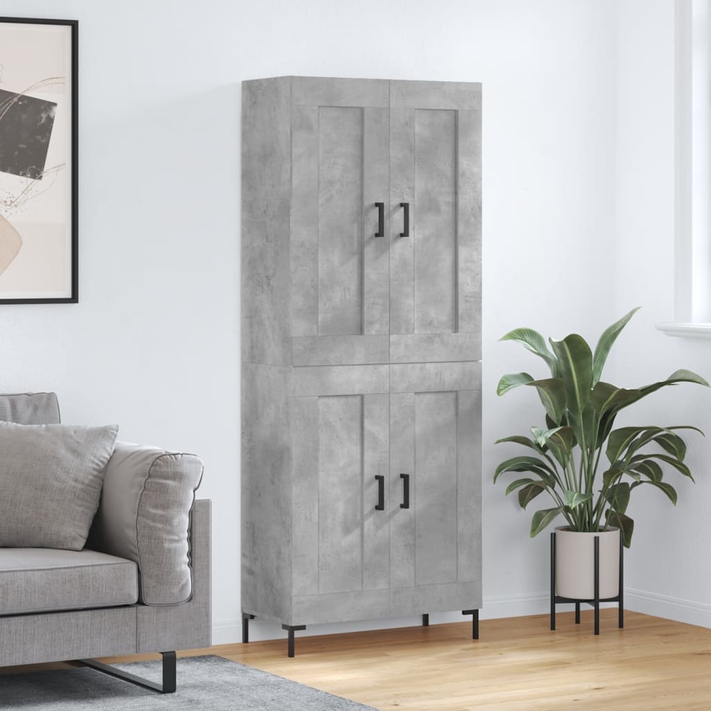 Skap Betonggrå 69,5x34x180 cm