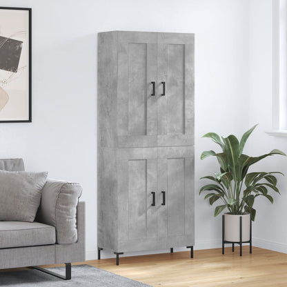 Skap Betonggrå 69,5x34x180 cm