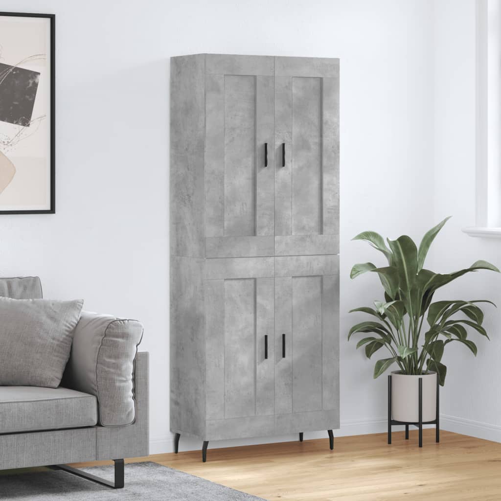 Skap Betonggrå 69,5x34x180 cm