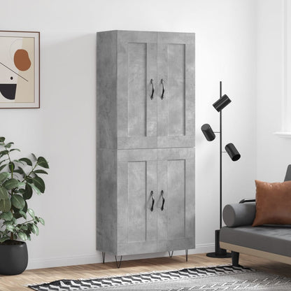 Skap Betonggrå 69,5x34x180 cm