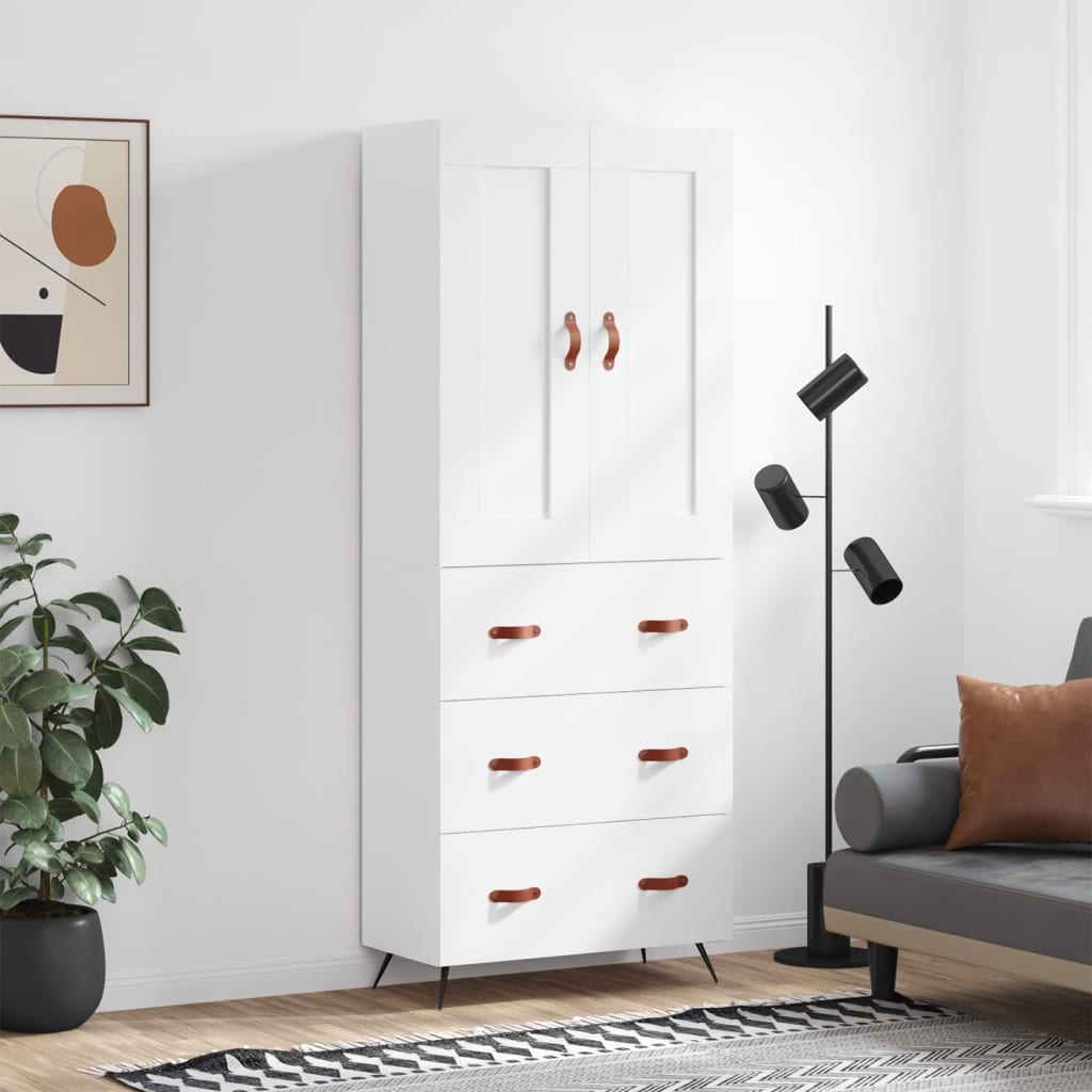 Skap Hvit 69,5x34x180 cm