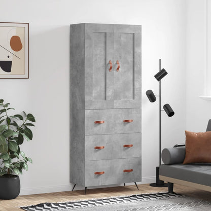Skap Betonggrå 69,5x34x180 cm