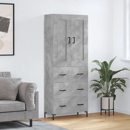 Skap Betonggrå 69,5x34x180 cm