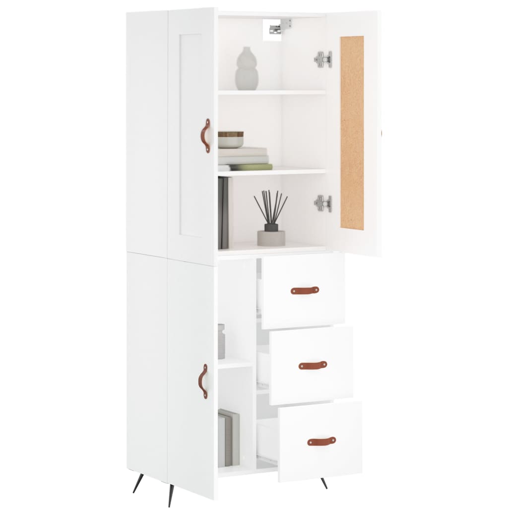 Skap Hvit 69,5x34x180 cm