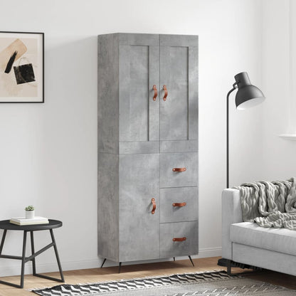 Skap Betonggrå 69,5x34x180 cm