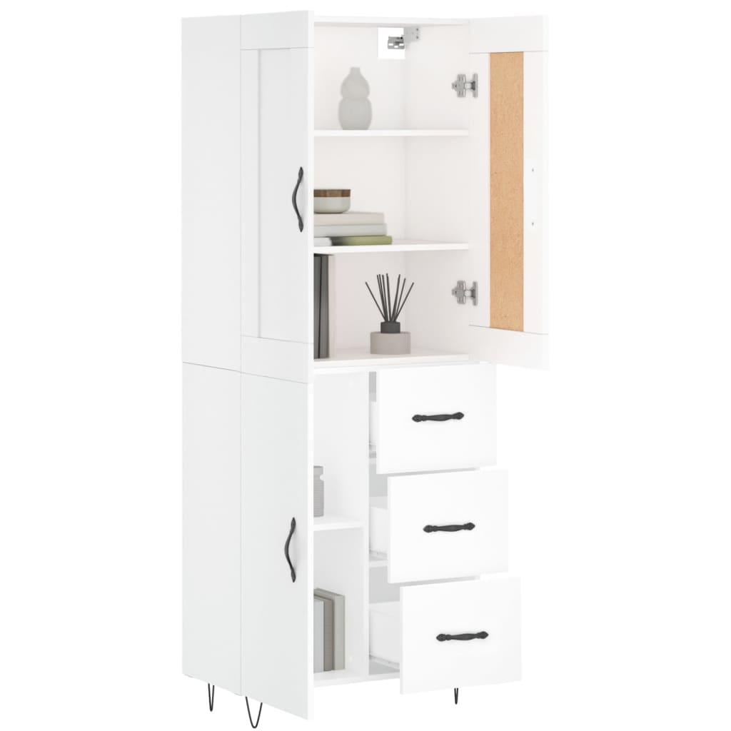 Skap Hvit 69,5x34x180 cm