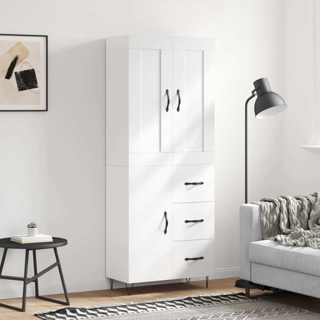 Skap Hvit 69,5x34x180 cm