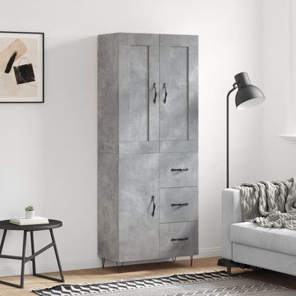 Skap Betonggrå 69,5x34x180 cm