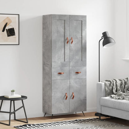 Skap Betonggrå 69,5x34x180 cm