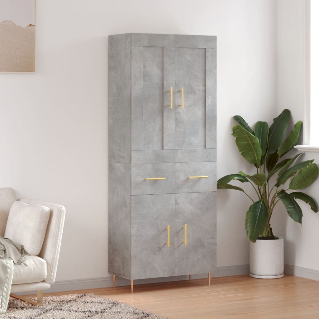 Skap Betonggrå 69,5x34x180 cm