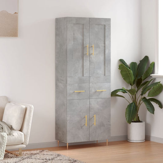 Skap Betonggrå 69,5x34x180 cm