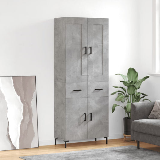 Skap Betonggrå 69,5x34x180 cm