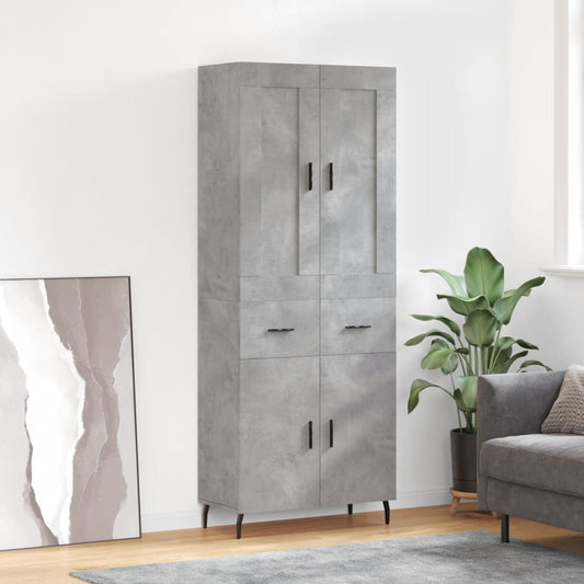 Skap Betonggrå 69,5x34x180 cm