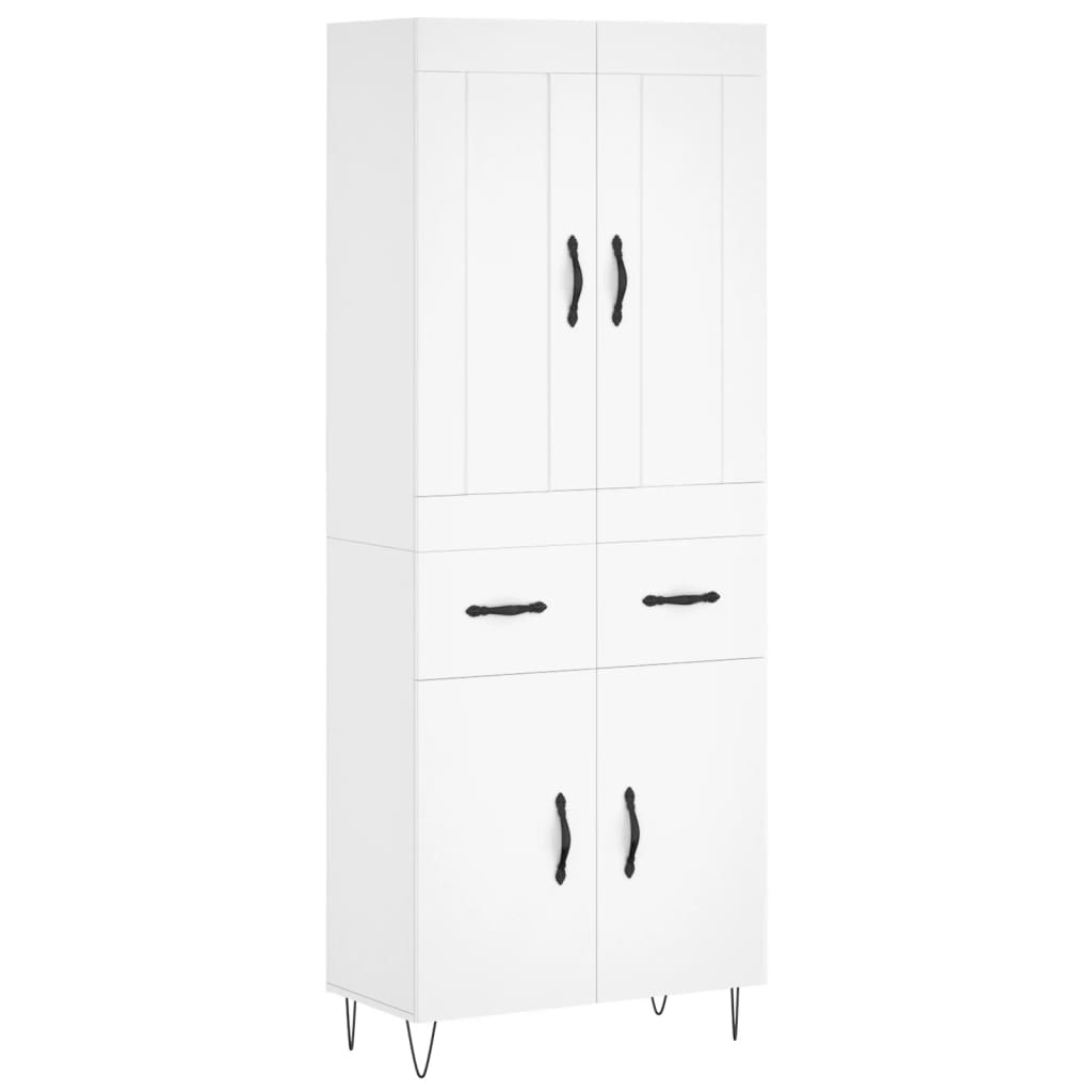 Skap Hvit 69,5x34x180 cm