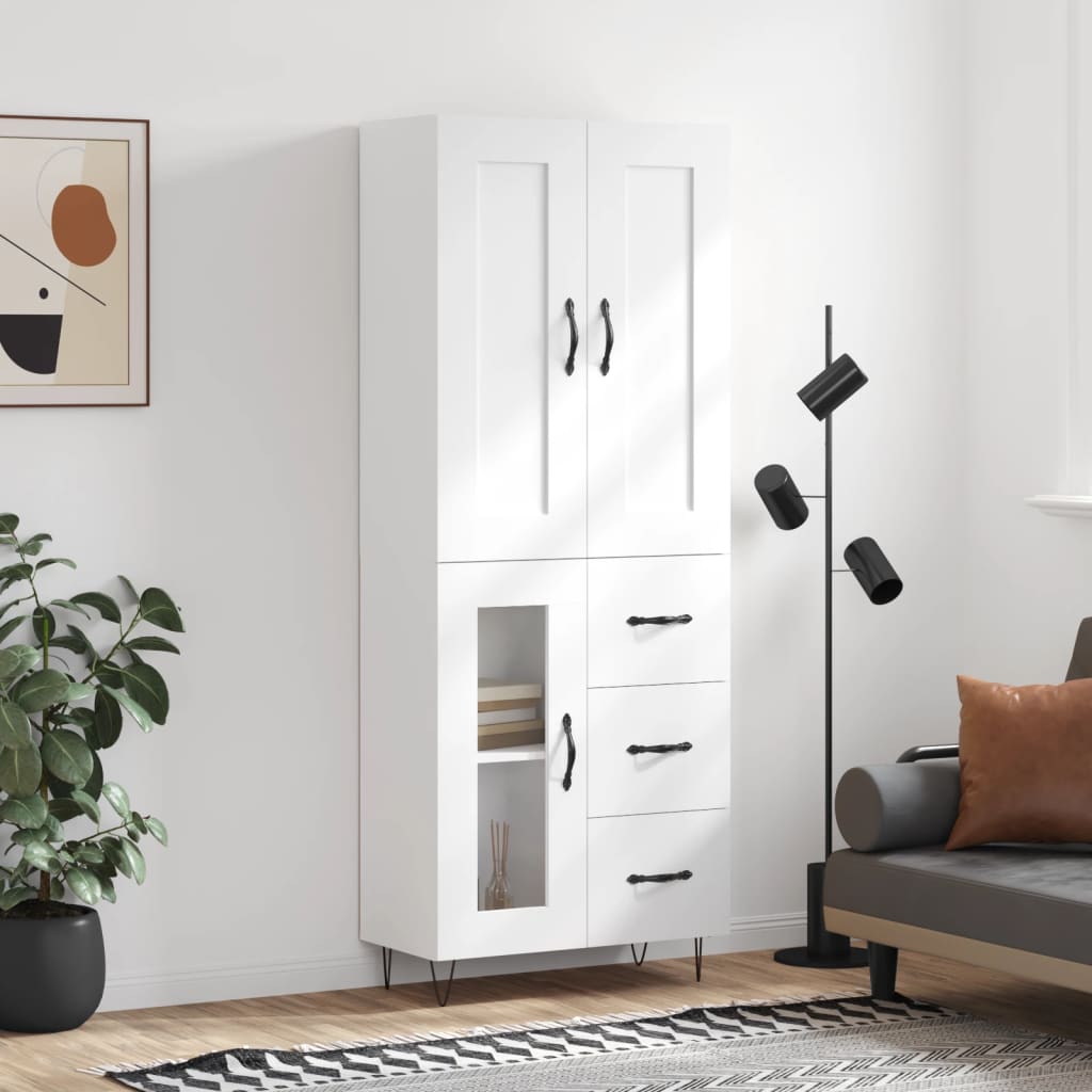 Skap Hvit 69,5x34x180 cm