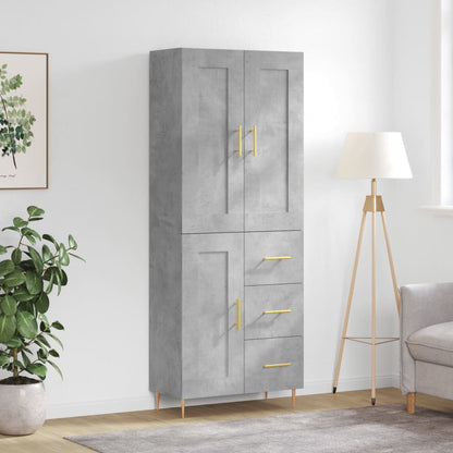 Skap Betonggrå 69,5x34x180 cm