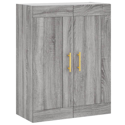 Highboard grå sonoma 69,5x34x180 cm konstruert tre