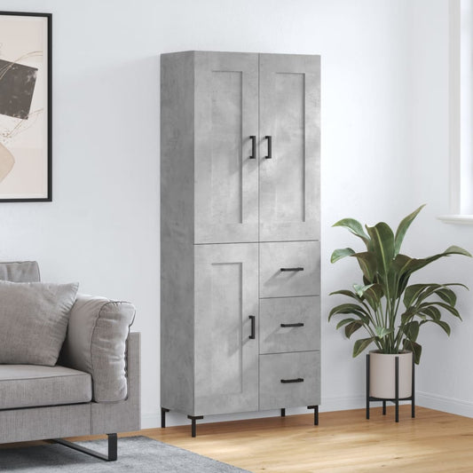 Skap Betonggrå 69,5x34x180 cm
