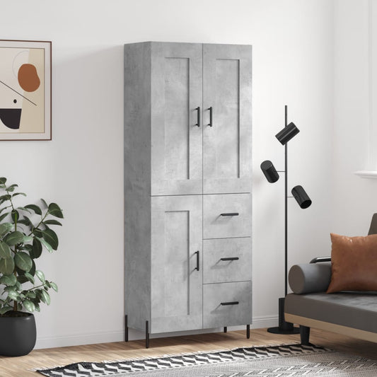 Skap Betonggrå 69,5x34x180 cm