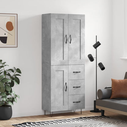 Skap Betonggrå 69,5x34x180 cm