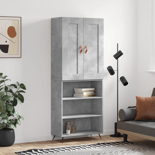 Skap Betonggrå 69,5x34x180 cm