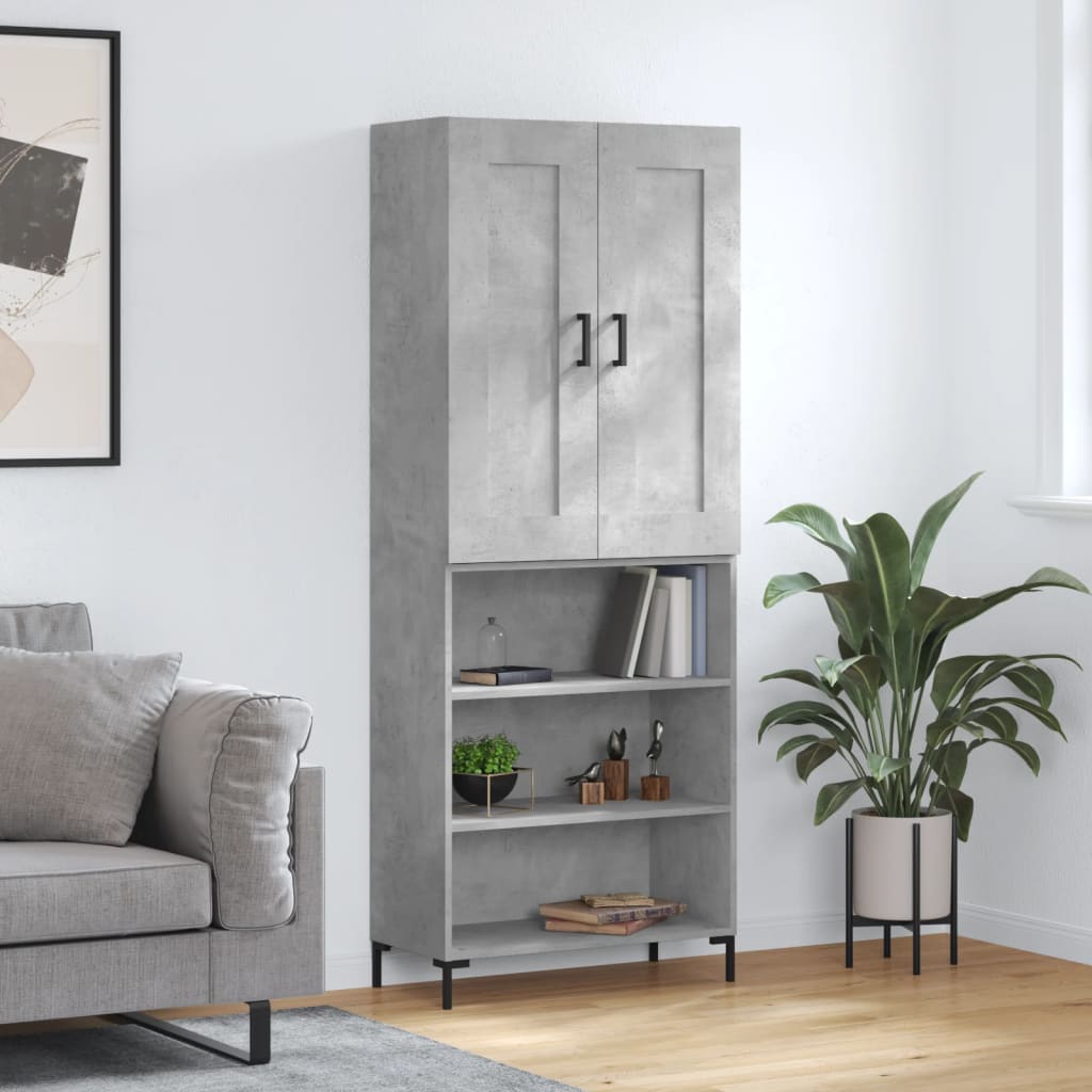 Skap Betonggrå 69,5x34x180 cm