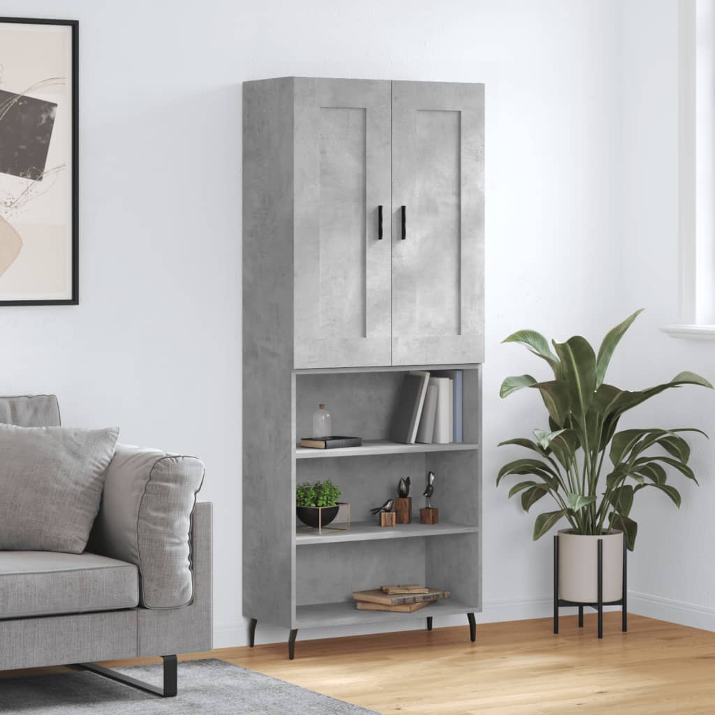 Skap Betonggrå 69,5x34x180 cm