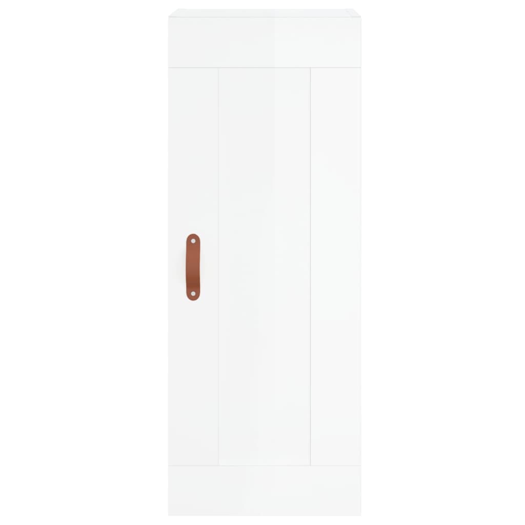 Skap Høyglans Hvit 34,5x34x180 cm