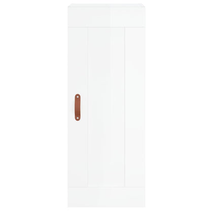 Skap Høyglans Hvit 34,5x34x180 cm