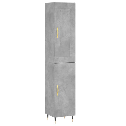 Skap Betonggrå 34,5x34x180 cm